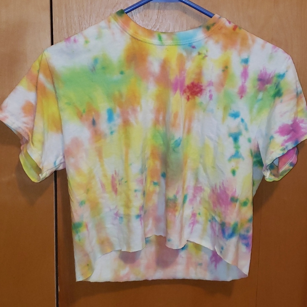 Tye dye cropped T-shirt